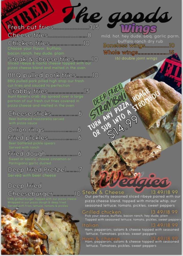 Klavuhn's fired Menu image 3